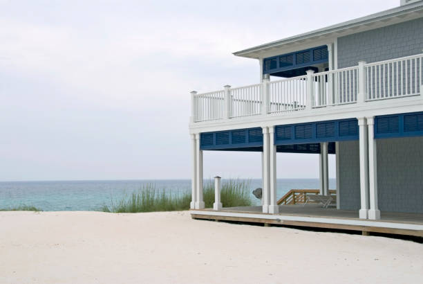 Deux étages maison de la plage surplombant le golfe du Mexique - Photo