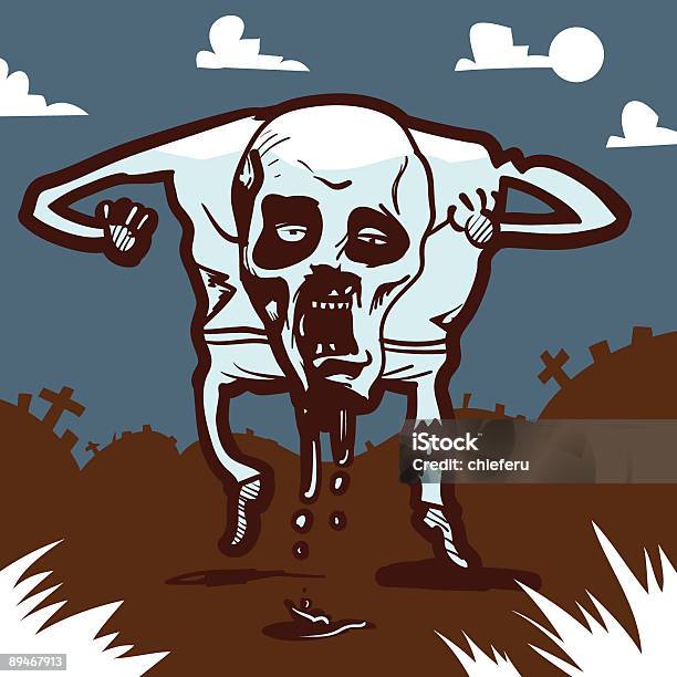 Zombie Stock Illustration - Download Image Now - Aggression, Cemetery, Color Image