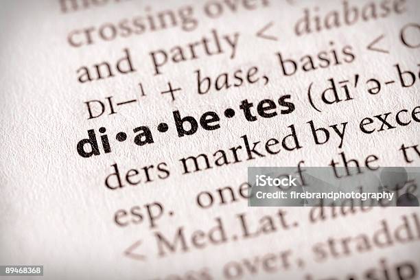 Wörterbuch Seriegesundheit Diabetes Stockfoto und mehr Bilder von Ausdrucken - Ausdrucken, Bildschärfe, Buchseite