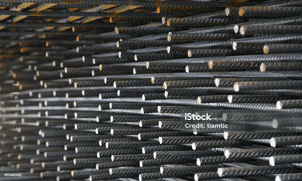 Steel on the construction site  Construction Site Stock Photo