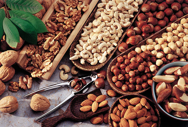 Assortment of nuts  nutcracker photos stock pictures, royalty-free photos & images