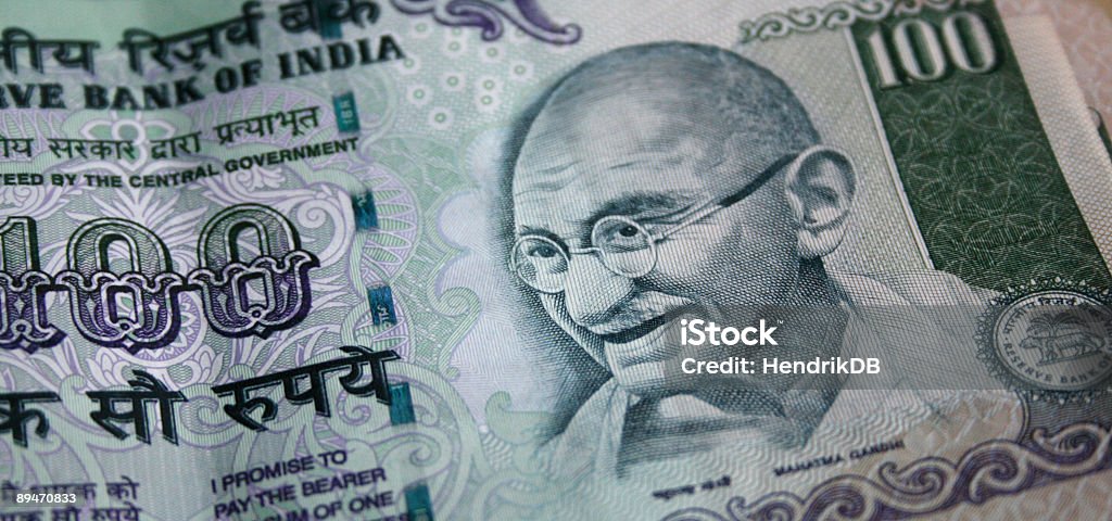 One Hundred Indian Rupees  Asia Stock Photo