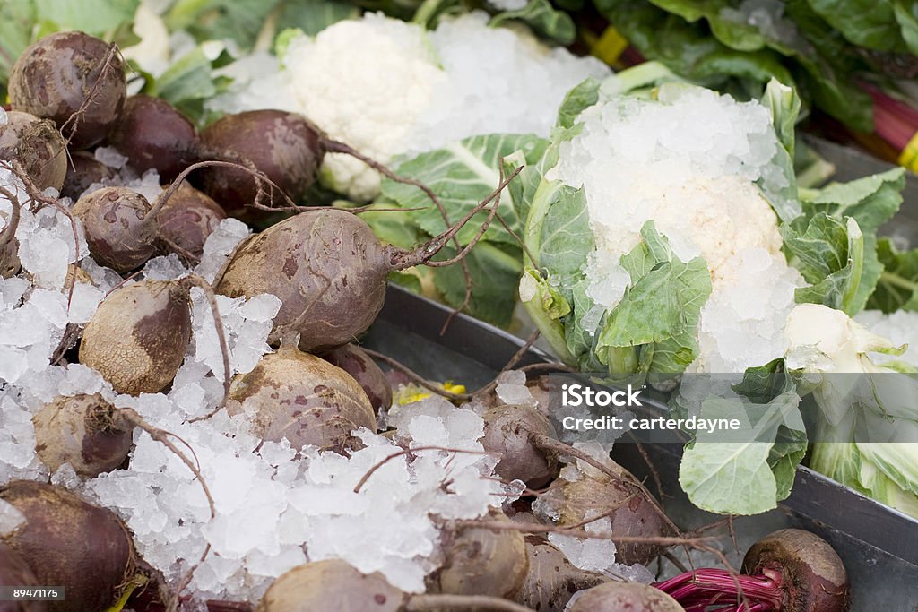 Beets e couve-flor no Gelo - Royalty-free Abundância Foto de stock