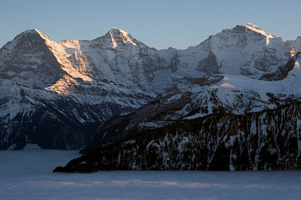 Eiger, Moench, Jungfrau. stock photo