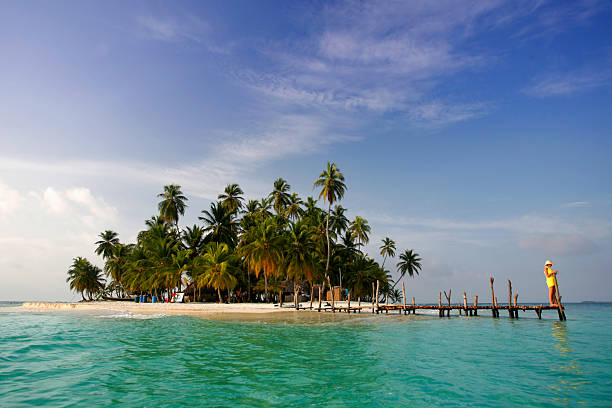istock Woman on Paradise Jetty 89472139