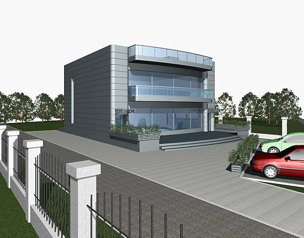 istock 3D render of modern house building 89472177