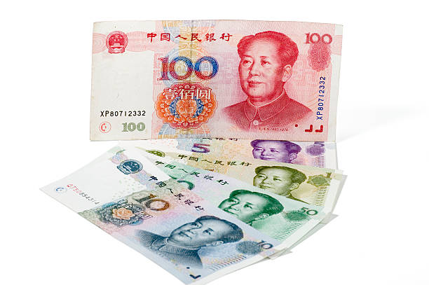 unidade monetária chinesa isolado - investment rmb savings china imagens e fotografias de stock