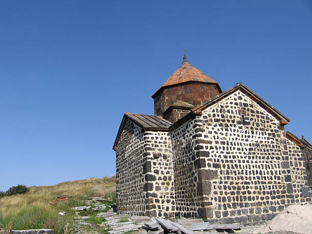 Sevan monastery stock photo