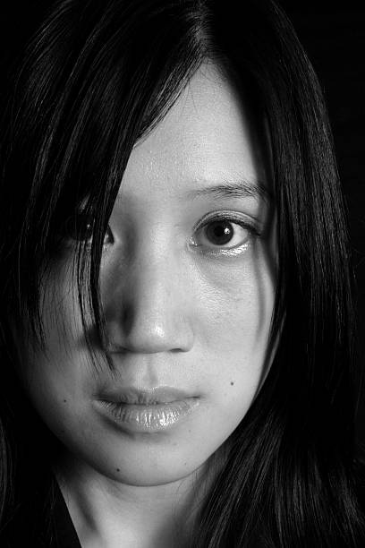istock Chinese face close up in Black and White 89473127