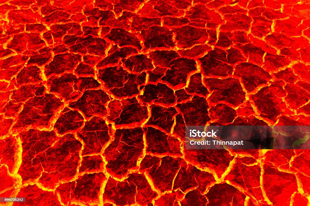 red lava texture background Active Volcano Stock Photo