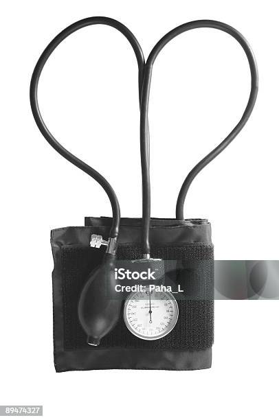 Sphygmomanometer Símbolo Do Coração - Fotografias de stock e mais imagens de Bem-estar - Bem-estar, Branco, Cena de tranquilidade