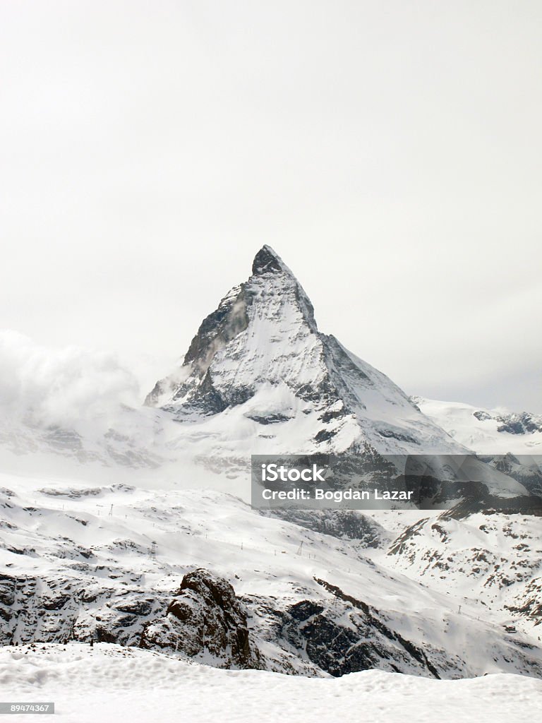 Monte Cervino 2, Gornergrat, Svizzera - Foto stock royalty-free di Composizione verticale