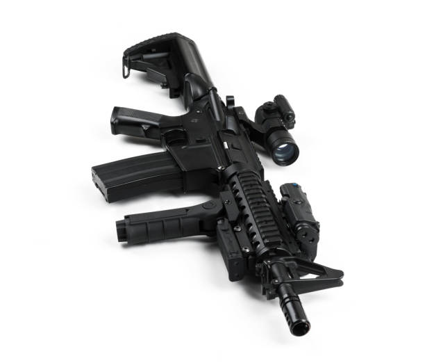 M4a1 M4, Weapon, Gun, Airsoft, White Background m40 sniper rifle stock pictures, royalty-free photos & images