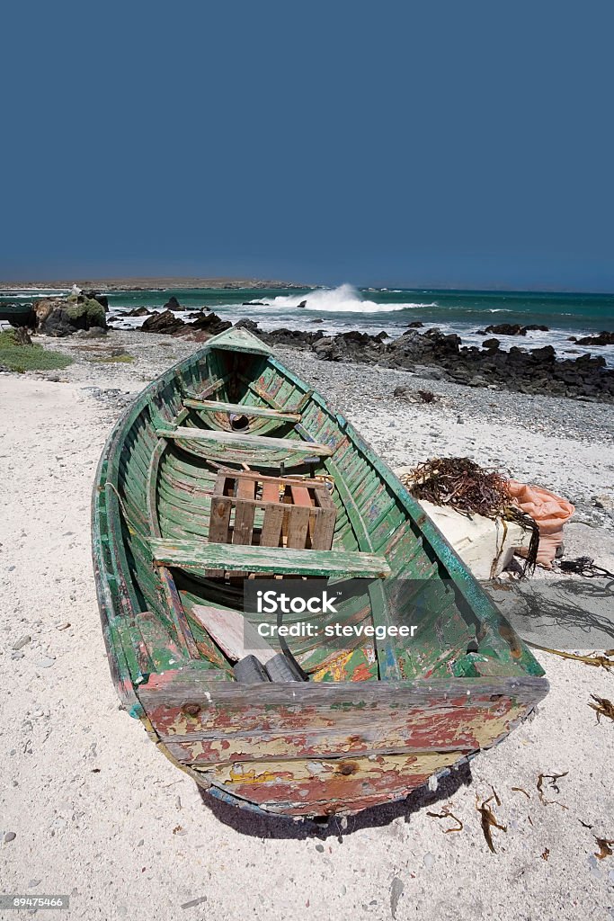 Verde barco de pesca no Chile - Foto de stock de América do Sul royalty-free