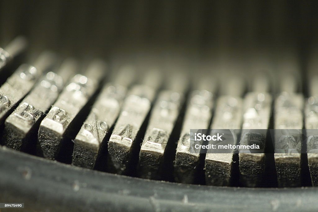 Antique Typewriter Closeup  Alphabet Stock Photo