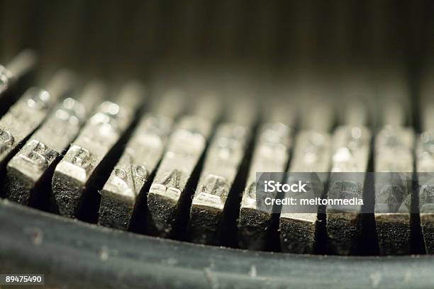 Antique Typewriter Closeup Stock Photo - Download Image Now - Alphabet, Antique, Close-up
