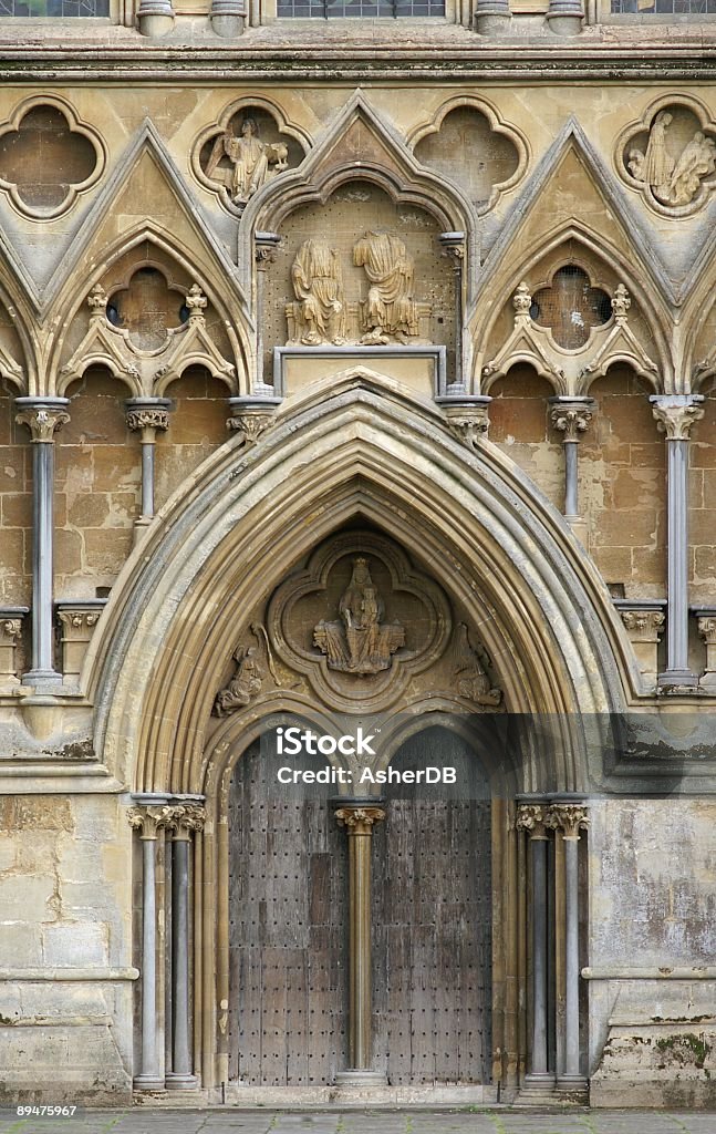 Entrada A Catedral de Wells - Royalty-free Arquitetura Foto de stock