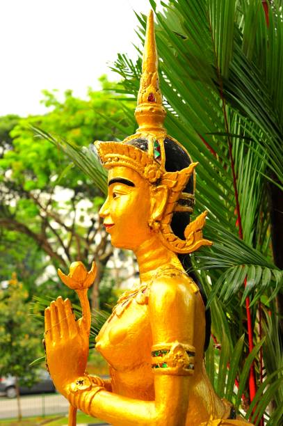 istock Thai Denizen at Wat Ananda Metyarama Temple 894760000