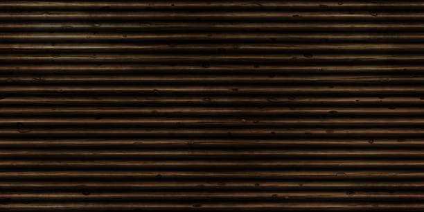 istock Seamless Dark Logs Wall Background. External Wood Surface Texture. Natural Trees Backdrop. 3D Rendering. 3D Illustration. 894764996