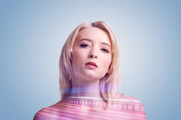 istock Blonde millennial lady looking into camera confidently 894769890