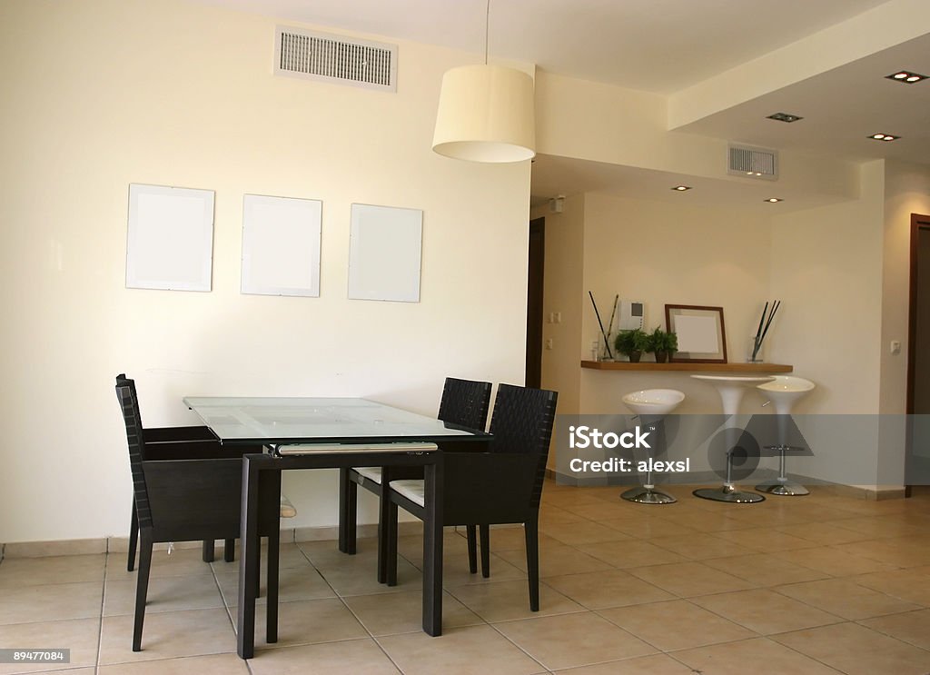 Sala da pranzo interna - Foto stock royalty-free di Ambientazione interna