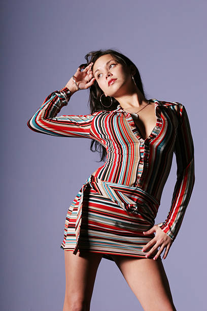 istock Attractive young woman in mini dress 89477728