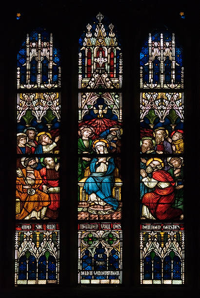 istock Glass Window of Christian Cathedral 89477786