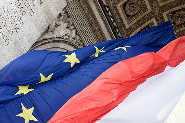 istock French and European Union flag 89477878