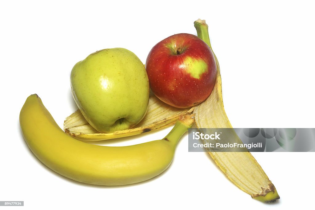 apple macintosh and banana isolated Apple - Fruit Stock Photo