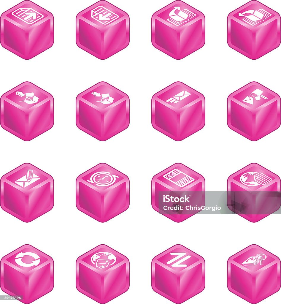 Navegador de Internet y de cubo de la serie icono de correo electrónico - Ilustración de stock de Archivo libre de derechos