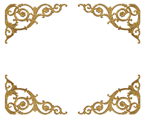 istock Ornament elements, vintage gold floral designs 894792130