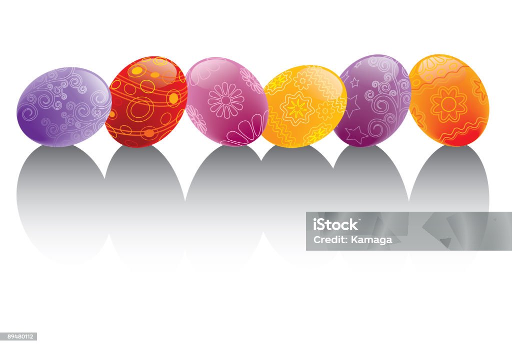 Huevos de Pascua pintados - Ilustración de stock de Abril libre de derechos