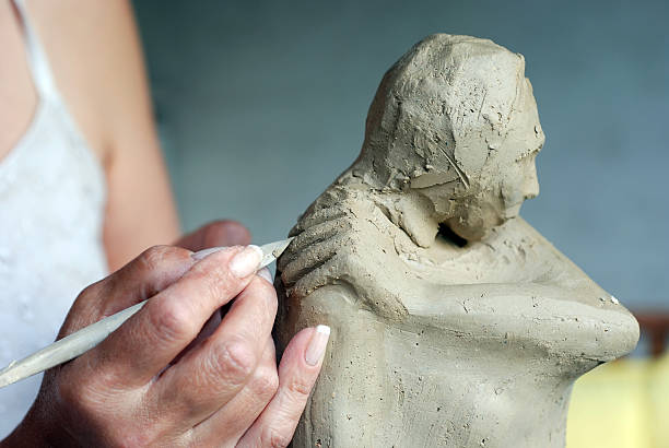 Creating Sculpture  sculptor stock pictures, royalty-free photos & images