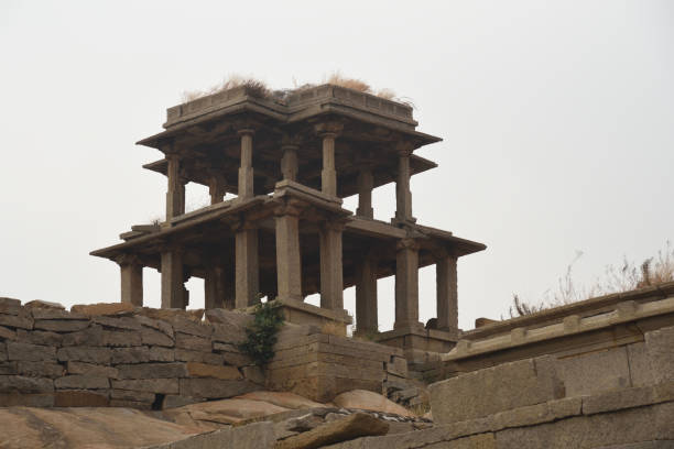 istock Ruins of an ancient temple in Hampi, Karnataka, 894805242