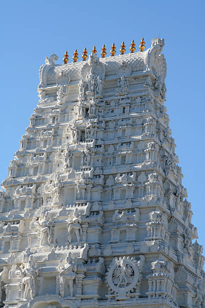 South Indian Hindu Temple Facade stock photo