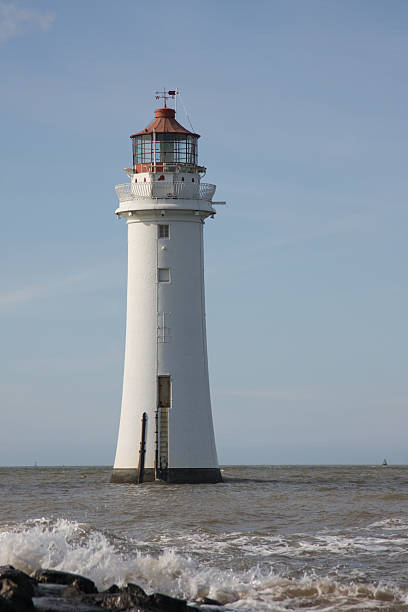 trespolo rock lighthouse - perch rock lighthouse foto e immagini stock