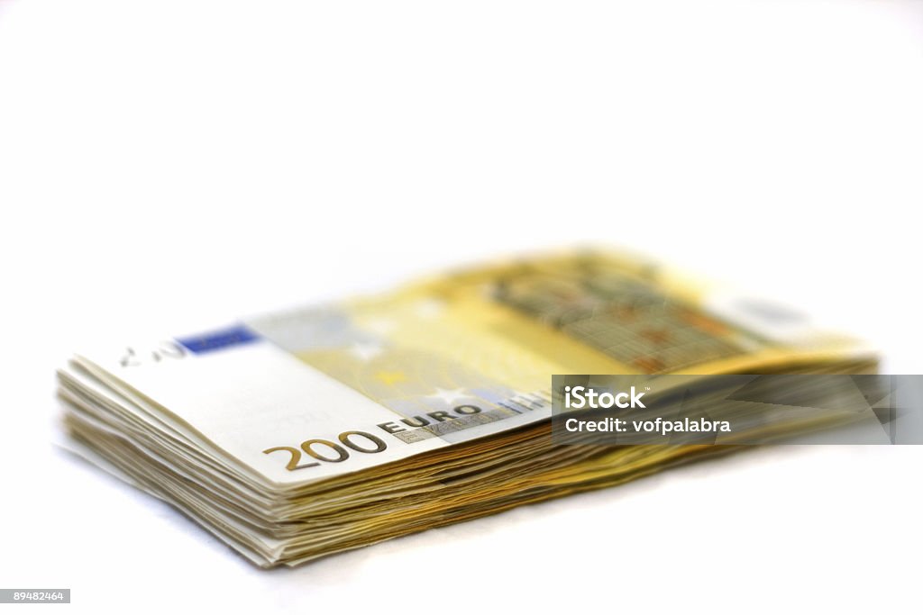Big notas de Euro em um Heap - Foto de stock de Nota de Duzentos Euros royalty-free