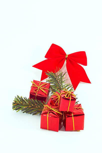 istock Christmas presents, ornaments on white background 89482637