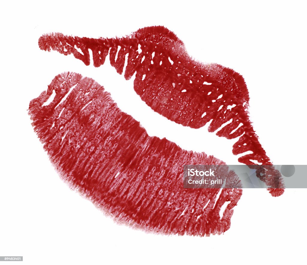 Lábios vermelhos imprimir - Royalty-free Adulto Foto de stock