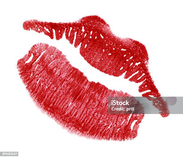 Lábios Vermelhos Imprimir - Fotografias de stock e mais imagens de Adulto - Adulto, Alegria, Amizade
