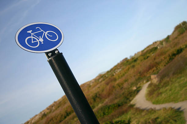 Cycle path 2 stock photo