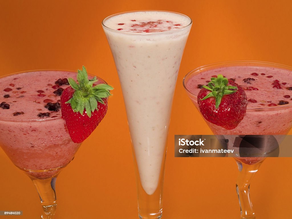 Coleção de Cocktails-Berry Smoothies - Royalty-free Alimentação Saudável Foto de stock