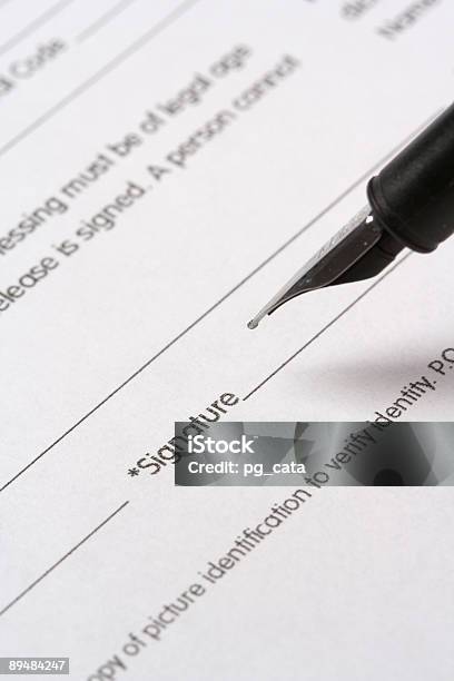 Close Up Of A Document Stock Photo - Download Image Now - Agreement, Bonding, Business