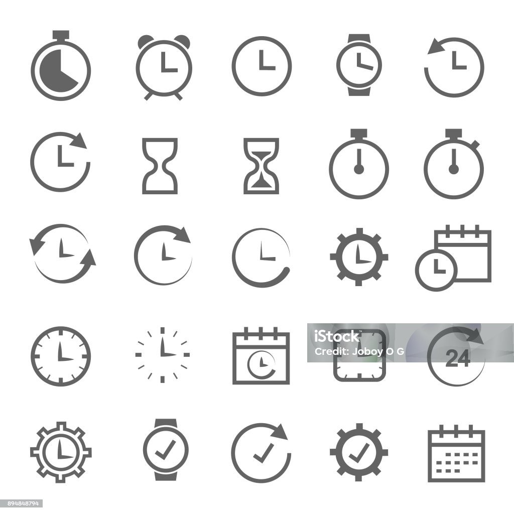Time related icon Icon Symbol stock vector