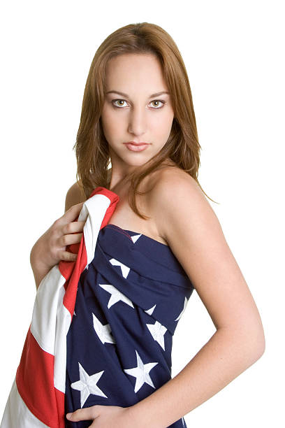 istock Patriotic woman 89485371