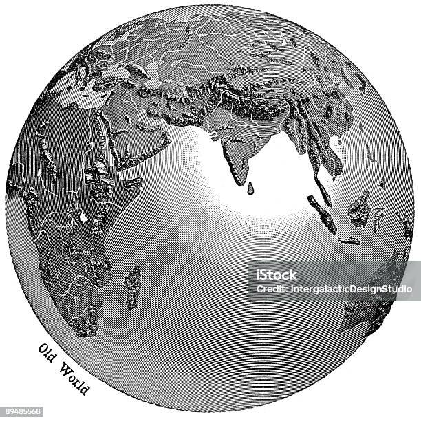 Globe Blick Auf Stock Vektor Art und mehr Bilder von Altertümlich - Altertümlich, Planet, Afrika