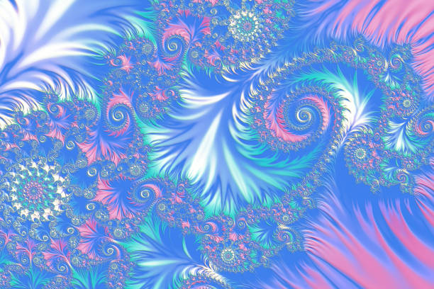 istock Embossed colorful fractal background 894860536