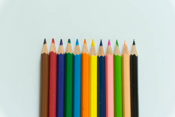 istock Close up a set of crayon on white background 894873036