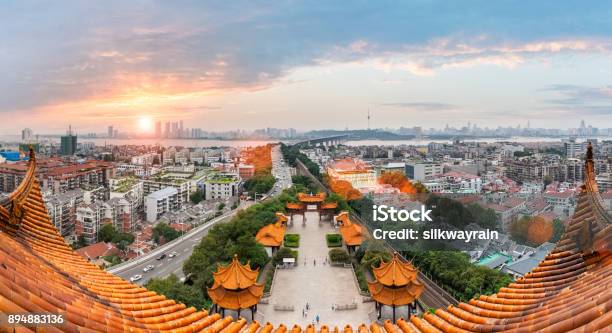 Wuhan Cityscape In Sunset Stock Photo - Download Image Now - Wuhan, China - East Asia, City