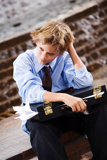 Disgruntled Office Boy 2 stock photo